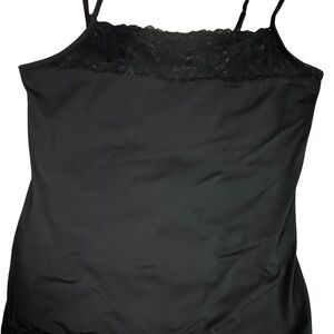 Y2K Late 2000s Lace Black Cami Sz Large Whimsy Goth